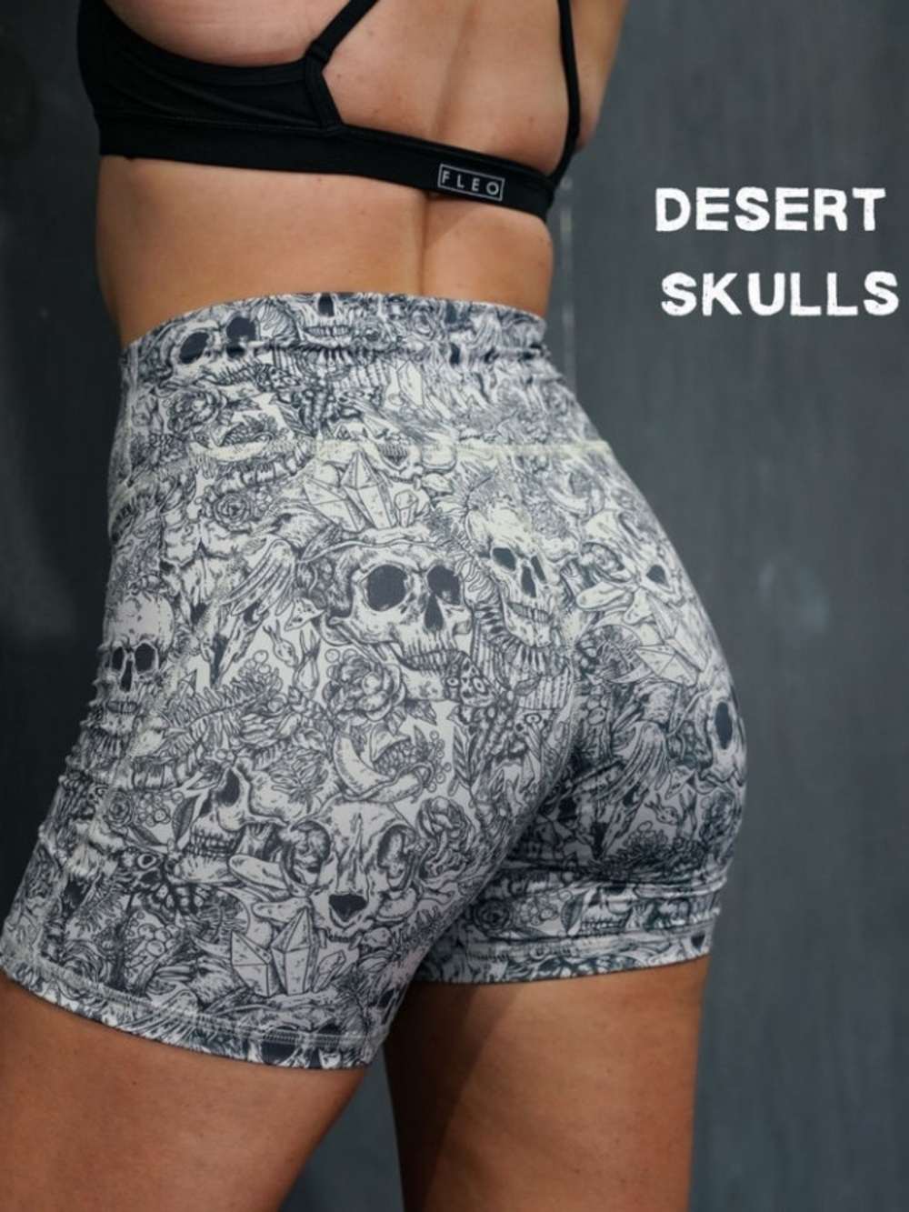 ISO Fleo Desert Skulls High-Waisted Shorts
